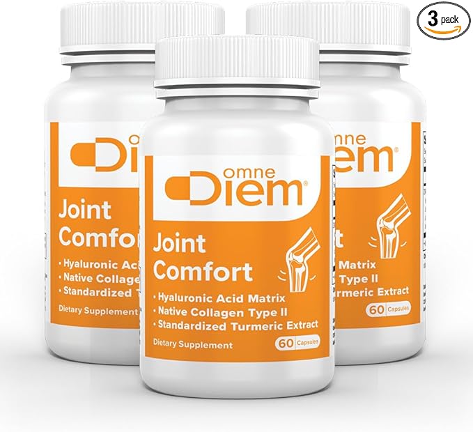 Omne Diem Joint Comfort with ZOARA 60 Capsules – Comprehensive Joint Care &amp Comfort - 3 Pack