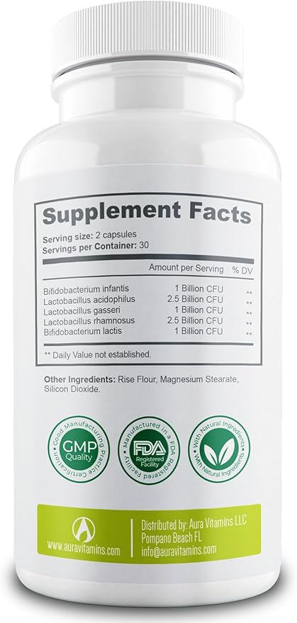 Bacticure Probiotic 60 Capsules | High CFU Probiotics for Women &amp Men | Digestive Support with Prebiotics &amp Digestive Enzymes | Daily Gut Microbiome Balance Regularity &amp Immune Support