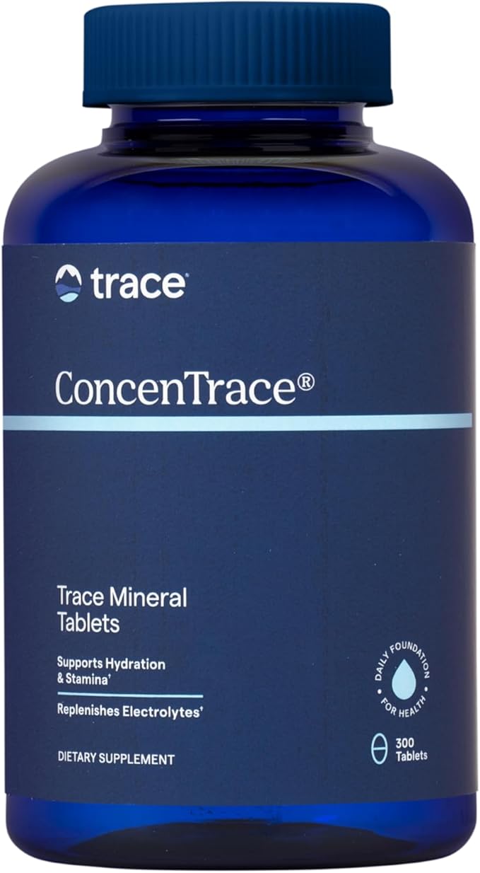 Trace Minerals ConcenTrace Trace Minerals Tablets - Daily Supplement for Overall Wellness - Natural Energy Bone Strength Healthy Connective Tissue &amp Immune System Support - 300 Count (100 Servin