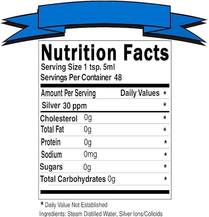 Superior Colloidal Silver 30PPM 8 fl oz Ionic Made with 99.99% Pure Ag