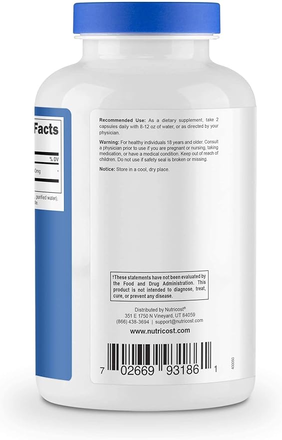 Nutricost Alpha Lipoic Acid 600mg 240 Caps &amp Acetyl L-Carnitine 500mg 180 Caps