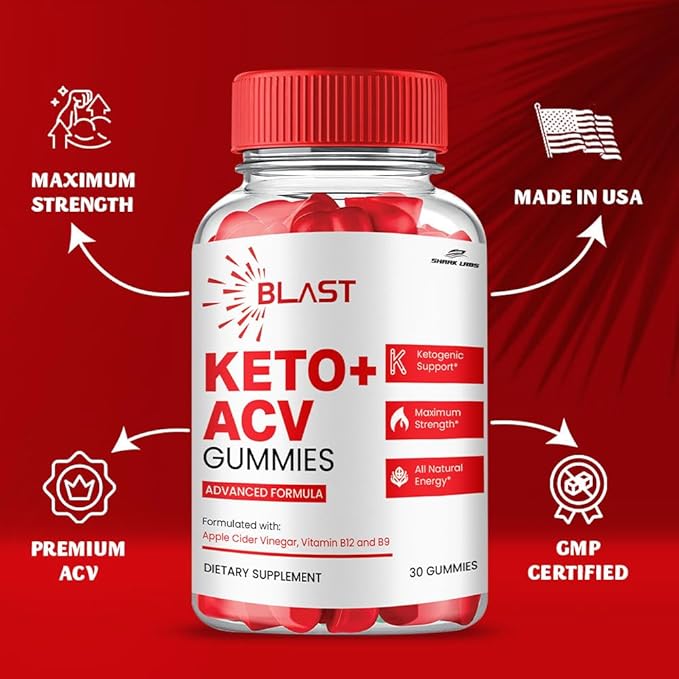 Blast ACV Gummies Advanced Formula Supplement All Natural Blast Gummies Supplement 2 Month Supply (2 Pack)