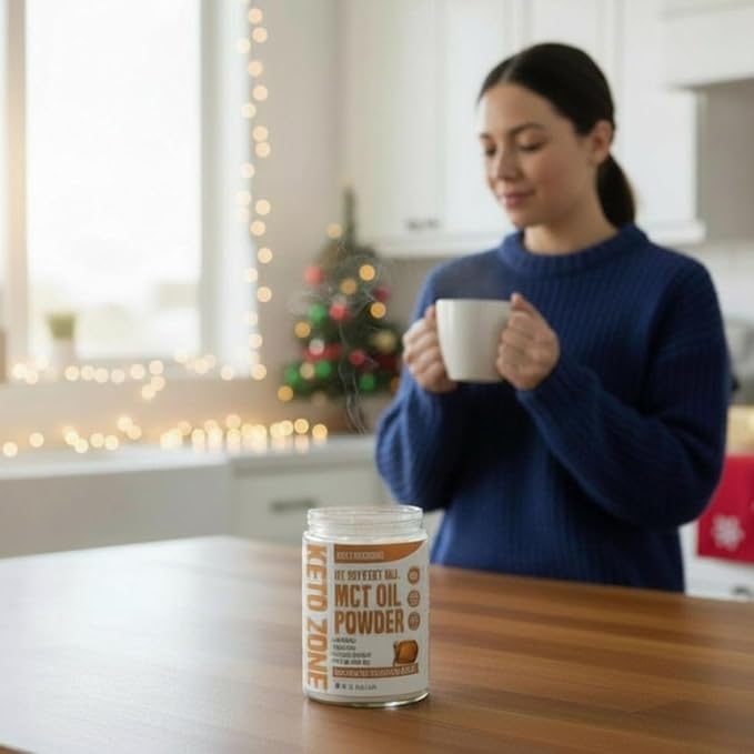 Dr. Colbert MD MCT Oil Powder | Pumpkin Spice Flavor | by Divine Health | Keto Zone | 70% C8 30% C10 | 0 Net Carbs | Gluten Free | 30 Day Supply | 300 Grams