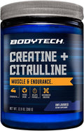 BodyTech Creatine + Citrulline Powder - Advanced Performance Formula - Supports Strength Pumps &amp Endurance - Micronized &amp Unflavored (12.1 oz 30 Servings)