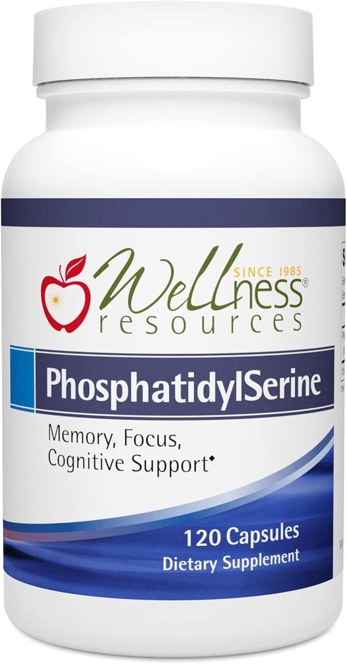 Wellness Resources PhosphatidylSerine Soy-Free Sunflower Source (100mg 120 Capsules) Non-GMO Vegan …