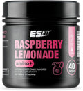 Amino+ Powder - Pre and Post Workout with Caffeine + Green Tea Extract - BCAA Amino Acids Zero Sugar Low Calorie Superior Taste 40 Servings (Raspberry Lemonade)