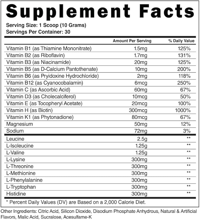Steel Supplements | High Performance BCAA EAA Powder | Promotes Lean Muscle Growth and Workout Endurance | 2:1:1 Ratio to Recover Muscle Faster 30 Servings. (Kiwi Strawberry)