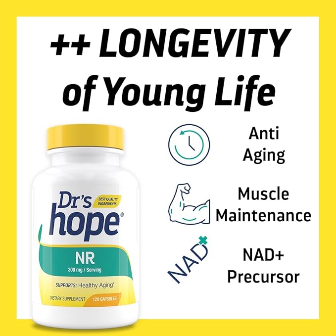 Nicotinamide Riboside NR Supplement 300mg - Vitamin B3 Alternative - Supports Energy Longevity &amp Wellness - Non-GMO Gluten-Free cGMP Certified - 120 Vegan Capsules - 60 days/2 Month Supply