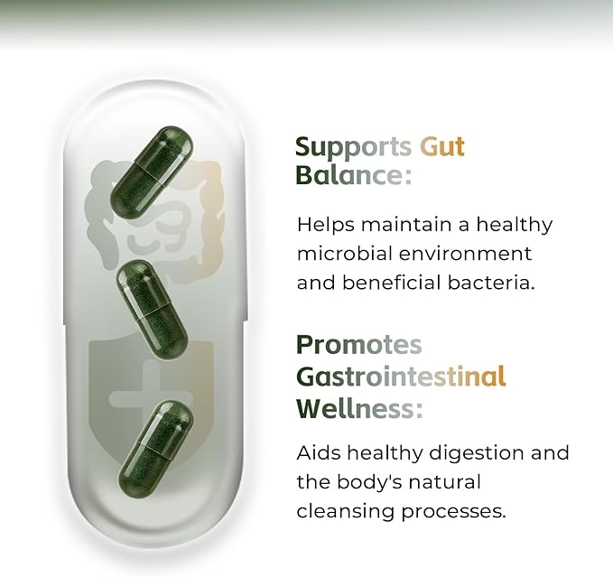 Elyra Gut Health Supplements Gut Health Supports Digestive Balance for Women and Men Energy &amp Immune Health 50 + 120 Vegetarian Capsules (Gut Health + Spirulina)