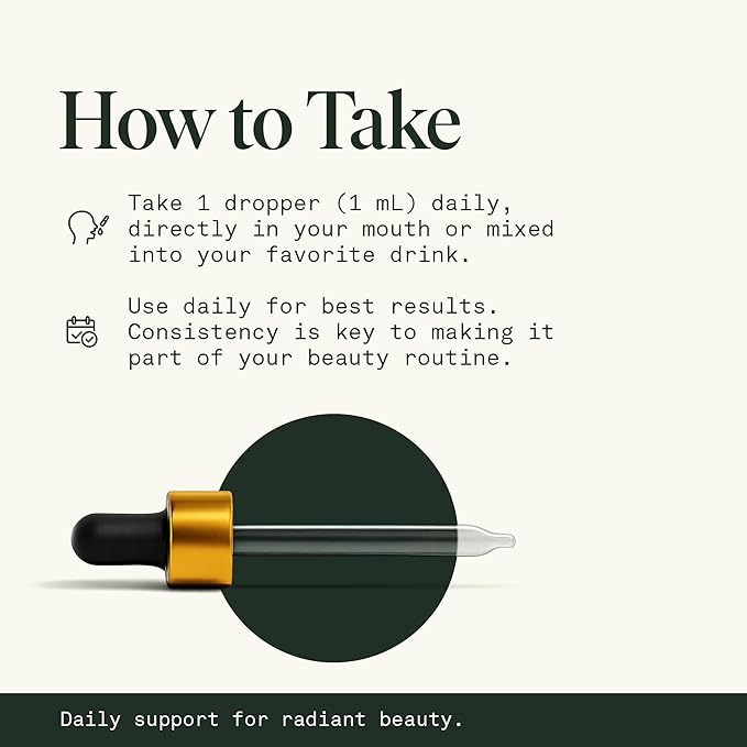 Fantastic Fungi Beauty Elixir with Tremella Mushroom Extract Chaga Mushroom Extract Horsetail &amp Acerola - Organic Drops for Healthy Hair Skin &amp Nails - Formulated in USA - 30 Servings 1 fl