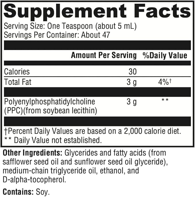 XYMOGEN PhospaLine Liquid - 3 g of Pure Polyenylphosphatidylcholine - Supports Healthy Nervous System &amp Cardiovascular Health - Vegan Gluten-Free &amp Non-GMO - 8 fl oz