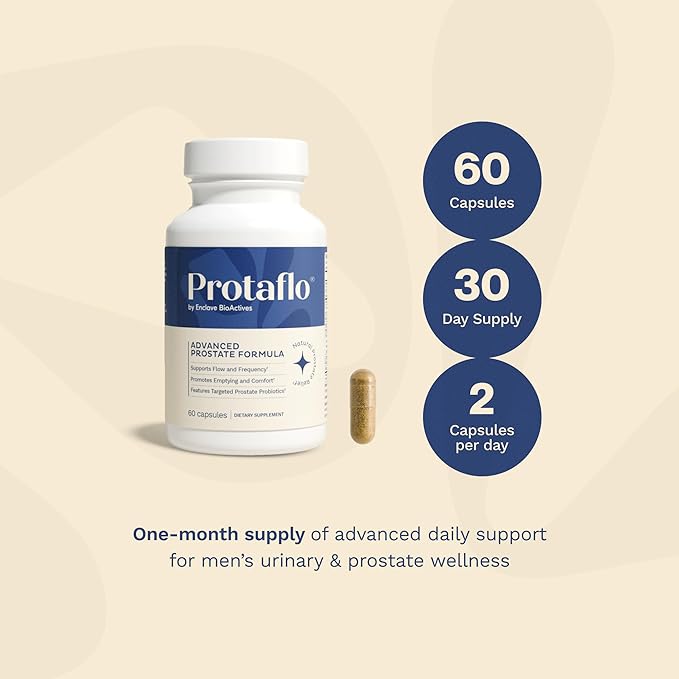 Prostate Supplements for Men 4 Pack - Supports Urinary Flow &amp Bladder Control | Probiotics + Black Walnut Nettle Turmeric Lycopene Pumpkin Seed Vitamin D3 &amp K2 Zinc + Selenium 60 Caps
