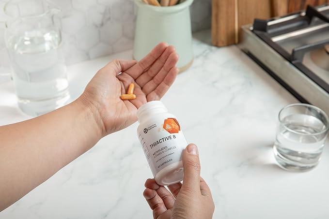 Thiactive B Complex Uniquely Formulated Contains TTFD &amp Benfotiamine No Toxic Fillers Supports Energy Metabolism Third Party Tested Made in USA 60 capsules