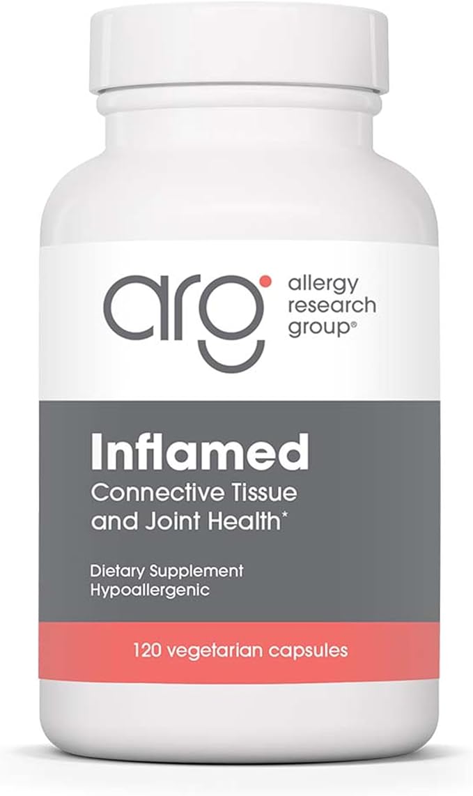 Allergy Research Group InflaMed - Connective Tissue &amp Joint Support Supplement - Synergistic Herbal &amp Enzyme Complex - Includes MSM Turmeric Boswellia &amp Bromelain - 60 Servings - 120 Cap