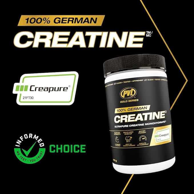 PVL Creapure Creatine – 100% Pure German Creatine Monohydrate Powder-Pharmaceutical Grade Muscle Building Supplement for Strength Training Pre Workout &amp Post Workout Protein Support–410g 82 Servi