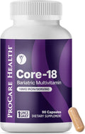 ProCare Health Bariatric Multivitamin with 18mg Iron (3 Month Supply) Post-Op Vitamins Bariatric Surgery Patients Supports Recovery (90 Easy to Swallow Capsules)