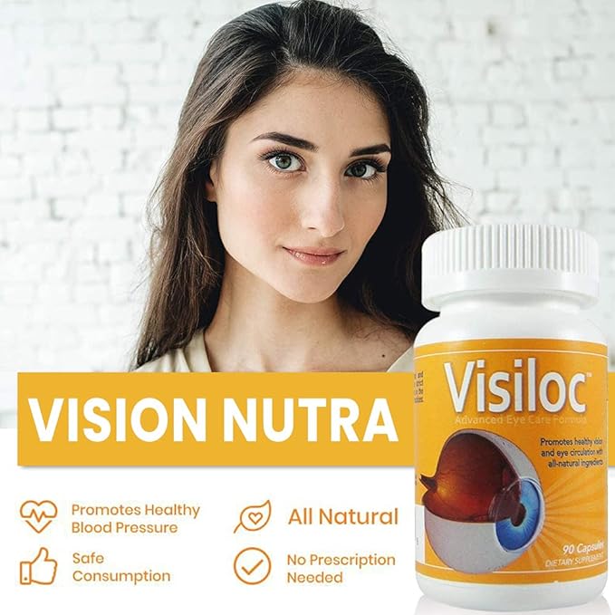 Vision Nutra Visiloc with Nattokinase 3000 FU NSP-2 &amp Vitamin K2 | Support Macular Function Visual Clarity &amp Circulatory Wellness | 90 Vegan Capsules