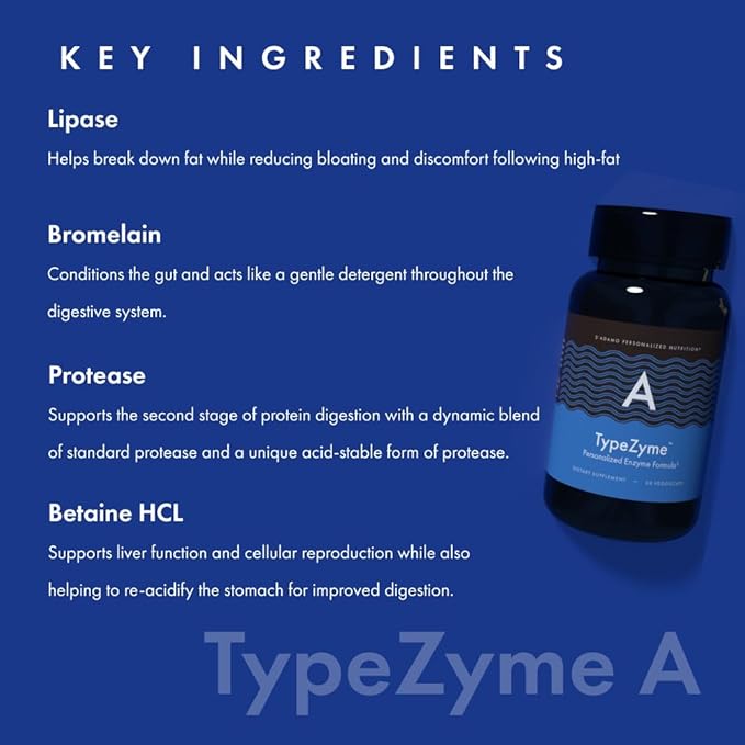 D'Adamo Personalized Nutrition TypeZyme - Digestive Enzyme (Blood Type A)