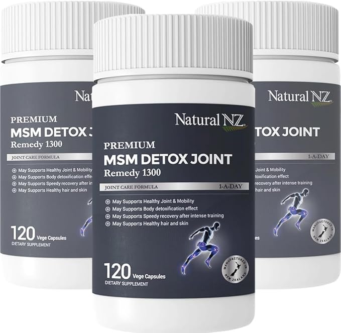 Premium MSM Detox Joint Remedy 1300 120 Capsules (3)
