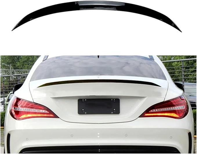 Glossy Black Car Rear Trunk Spoiler Wing Decklid Lip Compatible with Benz CLA Class C117 CLA200 CLA260 CLA45 AMG 2013-2019 (Color : Glossy Black) binbin06792 store