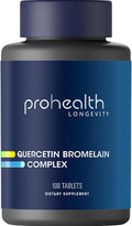 ProHealth Quercetin &amp Bromelain Complex (100 Tablets) - Natural Anti-Histamine - Sinus and Allergy Support Supplement