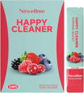 NEWELLME Happy Cleaner Digestive Supplement Powder Gut Health Drink Mix with Probiotics Digestive Enzymes &amp Fiber Supports Digestion and Bloating Berry Flavor 14 Sachets