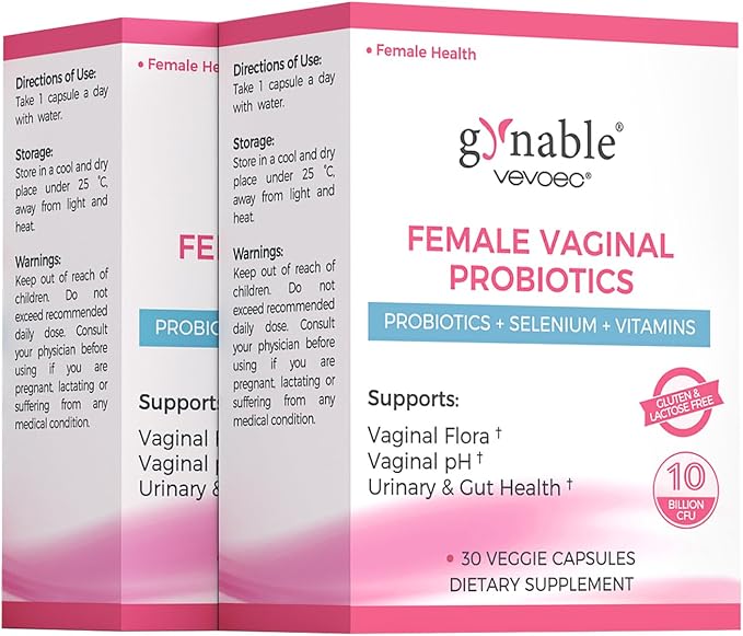 Gynable Female Vaginal Probiotics &amp Vaginal Probiotic Gel Bundle
