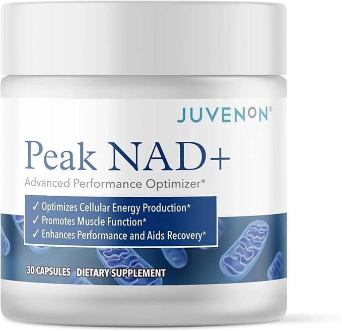 Juvenon Peak NAD+ | Advanced Cellular Health and Regeneration Formula | Boost NAD+ Levels Support Cellular Vitality and Promote Natural Renewal