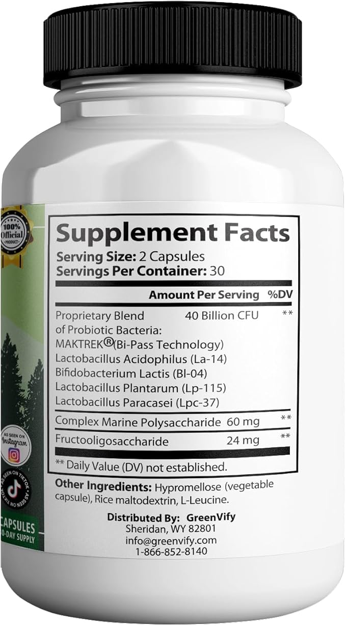 Oradentum Max Probiotic Supplement 40 Billion CFU 60 Capsules 30 Day Supply (5)