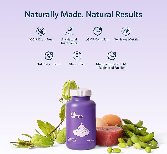 Zen Factor Supplement with Passionflower and Phosphatidylserine - 60 Capsules