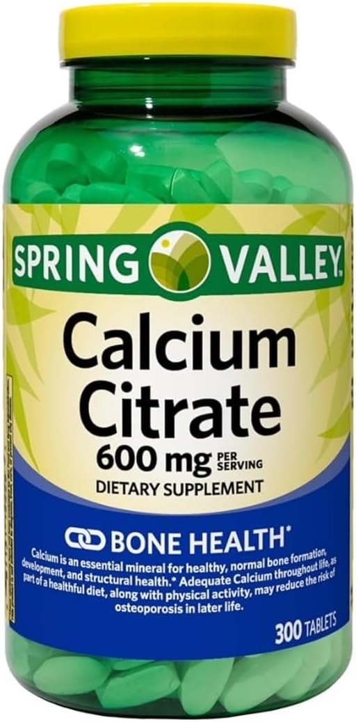Calcium Citrate Supplement 600 Mg per Serving * Supports Bone Health and Wellness * Citrato de Calcio - High Absorption * 300 Tablets