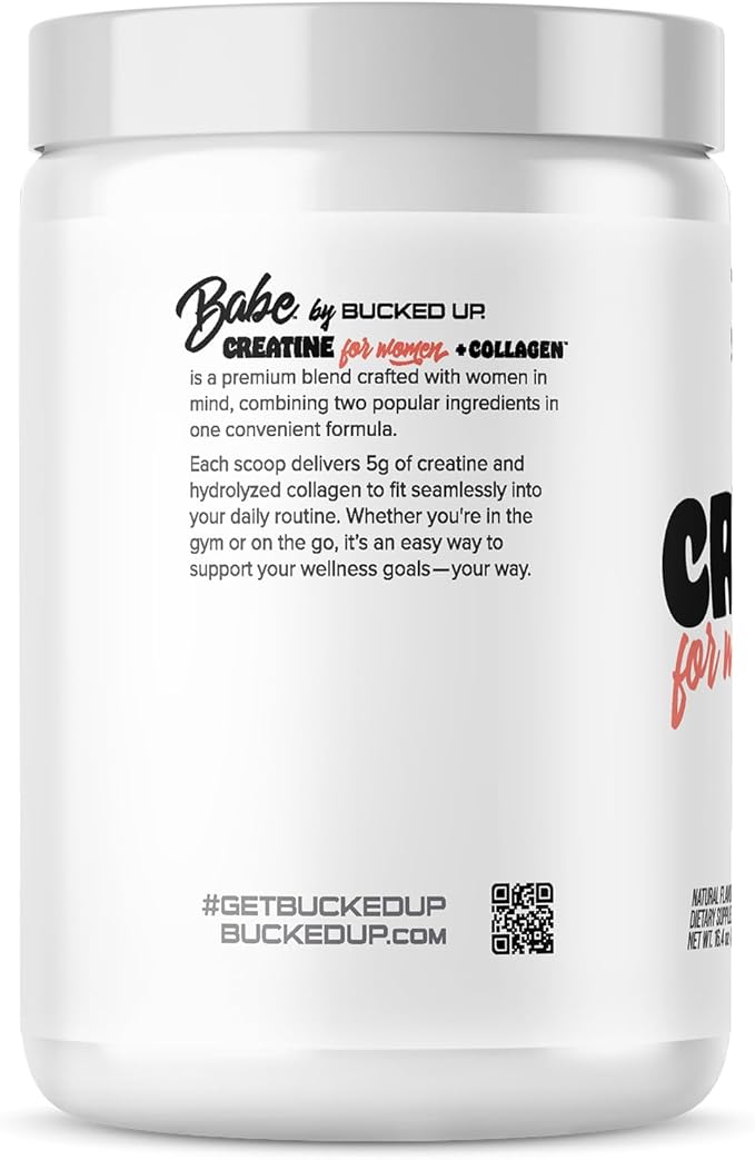 Bucked Up Creatine + Collagen for Women Essentials (50 Servings) - Fruit Punch