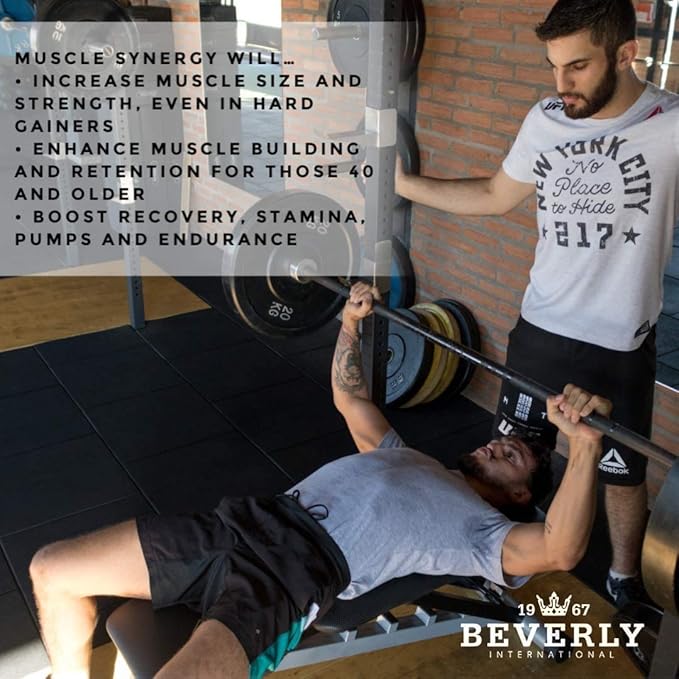 Beverly International Muscle Synergy 405g (Lemon Powder 14.3 oz) Dramatic Muscle Pump Size &amp Strength Maximizing Drink Mix w/HMB. L-Arginine L-Citrulline Creatine Monohydrate L-Ornithine