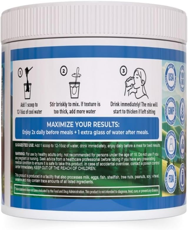 Grow Young Fitness Slim Fiber Supplement - Strawberry Fiber Powder for Digestive Support and Managing Cravings (1 Container 30 Servings)