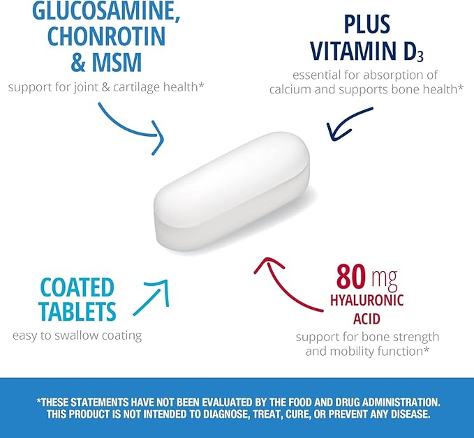 Glucosamine &amp Chondroitin MSM Advantage Tablets 120 Count