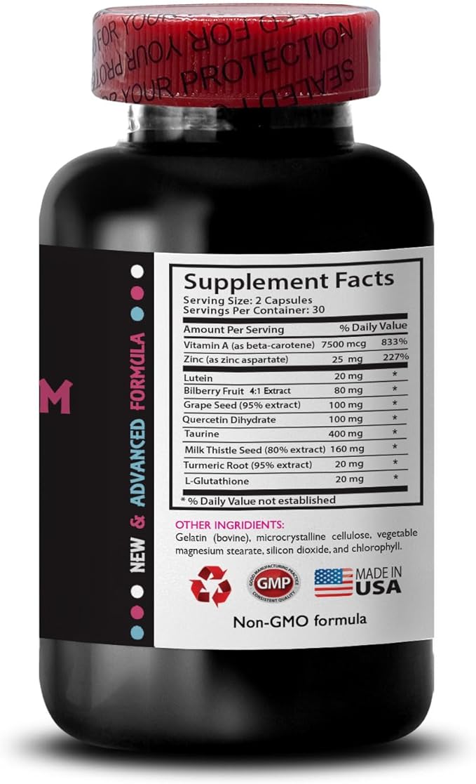 Clearer image - EYE VISION SUPPLEMENT - Pure sight Sharp perception Vision clarity Precision focus Vision enhancer Clearer details Eye support Clarity boost Vivid vision 2 Bottle 120 Capsules