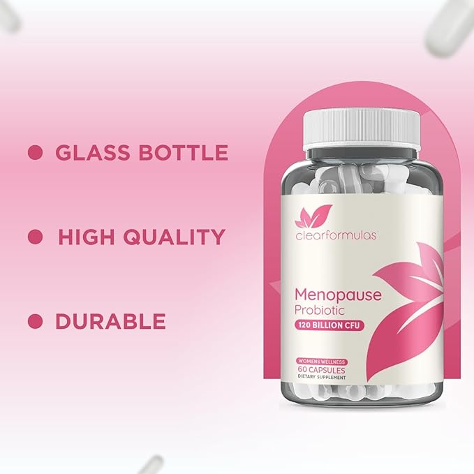120 Billion CFU Menopause Probiotics for Women - Complete Menopause Relief Formula with Prebiotics and Probiotics for Women with 20 Beneficial Shelf Stable Strains &amp Cranberry Extract (30 Servings