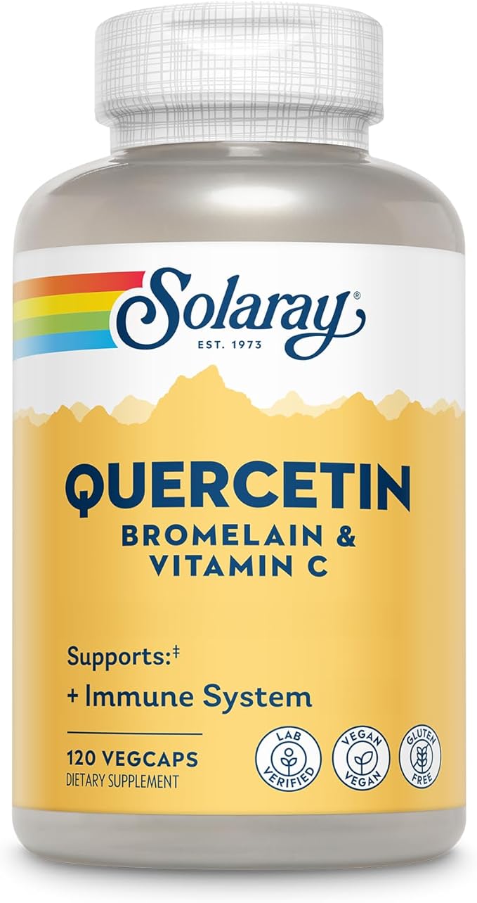 SOLARAY QBC Plex | Quercetin &amp Bromelain Plus Vitamin C | Year Round Immune Function &amp Respiratory Health Support | Non-GMO &amp Vegan | 120 VegCaps