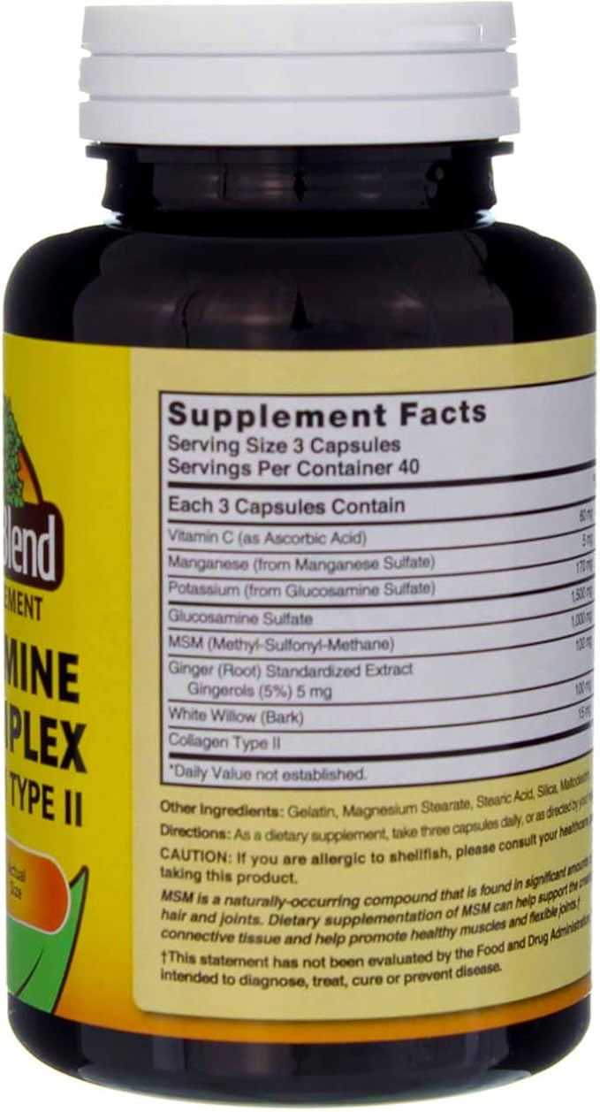 Nature's Blend Glucosamine/MSM Complex Capsules - 120 ct Pack of 6