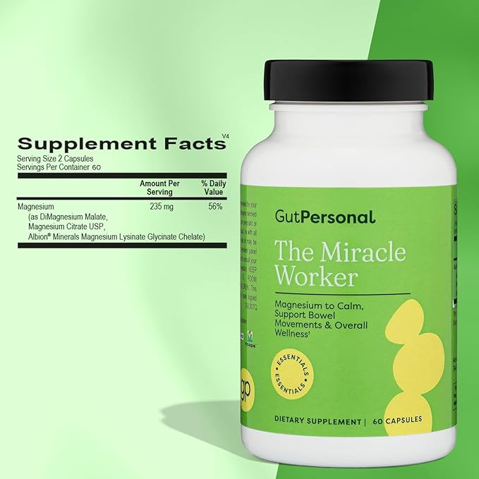 The Miracle Worker Magnesium Powder Supplement: Reduce Stress and Ease Muscle Cramps While Improving Sleep and Regularity (30 Servings 60ct)