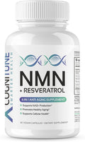 CogniTune NMN Supplement - NMN with Resveratrol Pterostilbene Quercetin Zinc &amp PQQ for NAD+ Cellular Energy - Longevity Support for Healthy Aging &amp Brain Function 1115mg