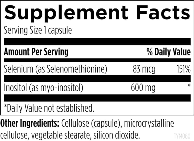 Designs For Health Thyrommune - Thyroid Support Supplement with Selenium (Selenomethionine) + Myo-Inositol - Vegan &amp Gluten-Free (60 Capsules)