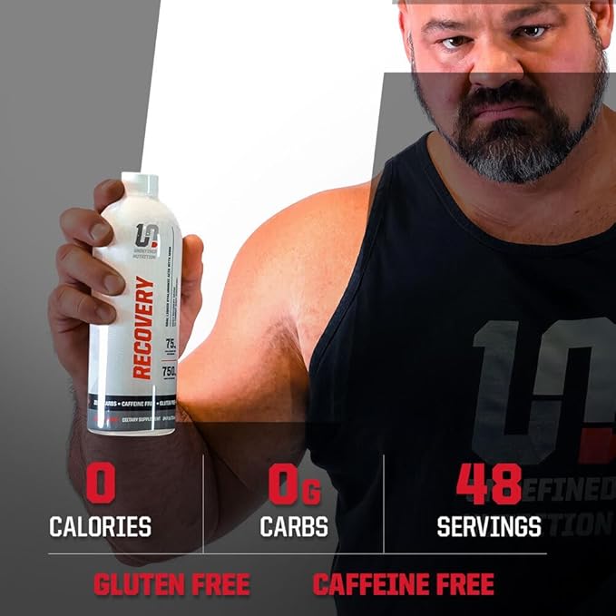 Undefined Nutrition Recovery by Brian Shaw - Oral Liquid Hyaluronic Acid (HA) + MSM - Protects Joints and Muscles Reduces Post Workout Soreness – Joint and Connective Tissue Repair Supplement – 24 oz