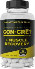 CON-CRET Creatine HCl + Muscle Recovery with Alpha-GEE® Supports Muscle Recovery Reduces Soreness Restores Muscle Health 90 Capsules