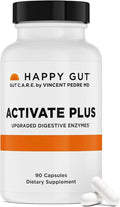 HAPPY GUT Activate Plus – Doctor-Formulated Digestive Enzymes for Women &amp Men - Supports Digestion Gut Balance and Energy – 90 Capsules