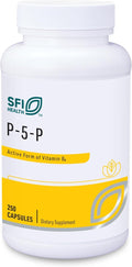 Klaire Labs SFI Health P-5-P - 30 Milligrams of Bioactive Vitamin B6 Pyridoxal-5-Phosphate for Metabolic &amp Liver Support Hypoallergenic (100 Capsules)