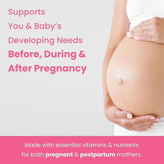 Prenatal Vitamin Gummies with DHA | Vegan Prenatal Vitamins for Women with Omega 3 Folate Choline &amp D3 Pregnancy Vitamins for Fetal Development | Gummy Multivitamin Supplement 120 Count (2-Pac