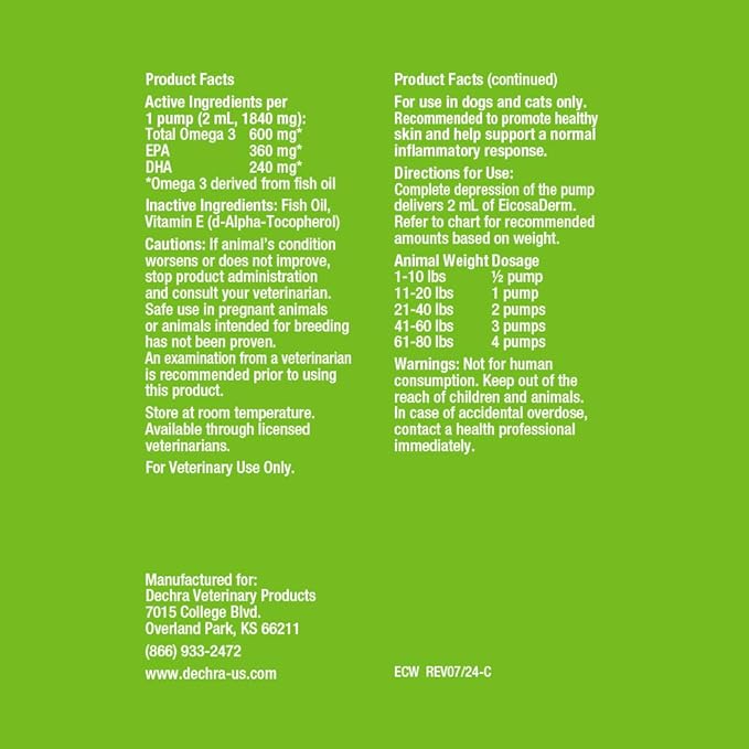 Omega 3 Liquid for Dogs and Cats 8 oz