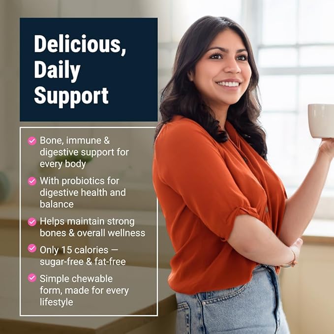 BariatricPal Sugar-Free Calcium Citrate Soft Chews | 500mg with Vitamin D &amp Probiotics | Butterscotch | 90 Count (1 Month Supply)