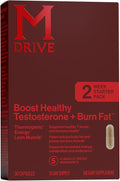 Mdrive Boost and Burn Testosterone Booster and Fat Burner for Men Energy Strength Stress Relief KSM-66 Ashwagandha Advantra Z Chromax 30 Capsules